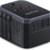 Epicka universal travel adapter with USB-C and USB-A ports – compact international wall charger Epicka Travel Adapter – Universal Charger with USB A & C